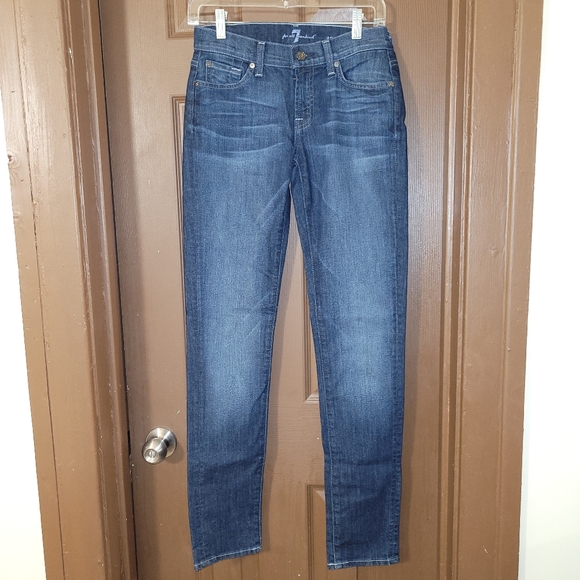 7 for all Mankind Roxanne medium wash skinny jeans 26 - Picture 9 of 9